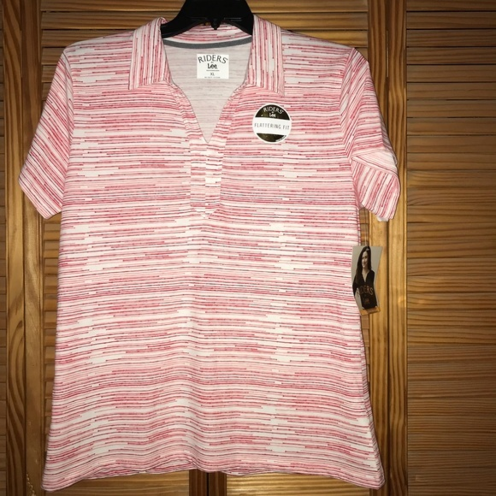 Riders by‎ Lee Short Sleeve V Neck Shirt Size XL New with Tag